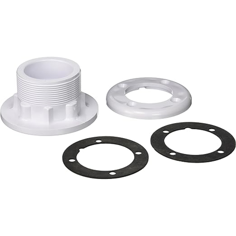 Pentair Vinyl Wall Fitting - 40mm Slip, 1-1/2 Socket, White