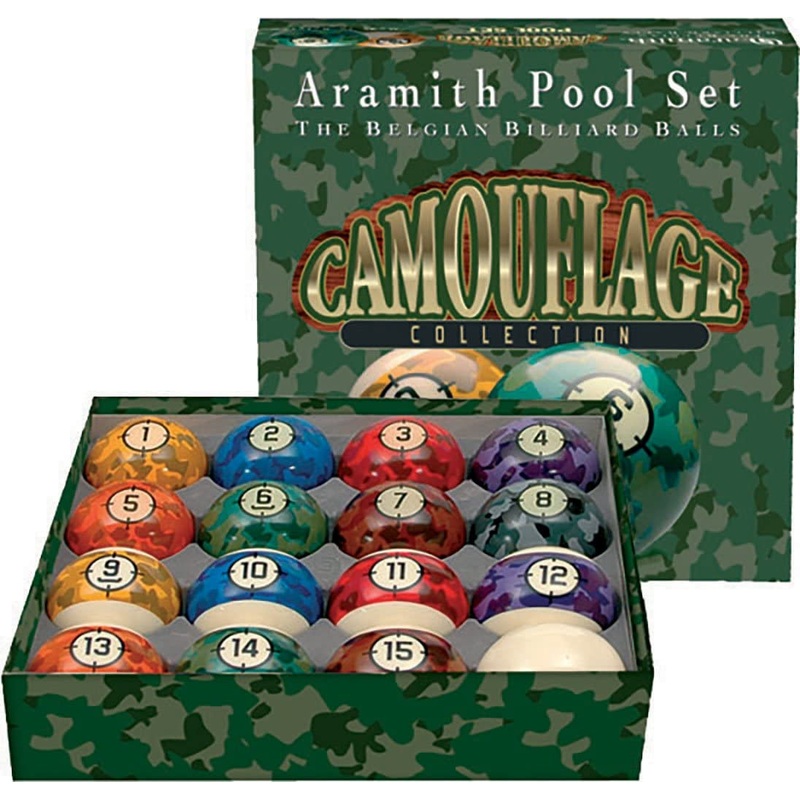 Aramith Camouflage Collection Billiard Ball Set, 2-1/4", AR1026