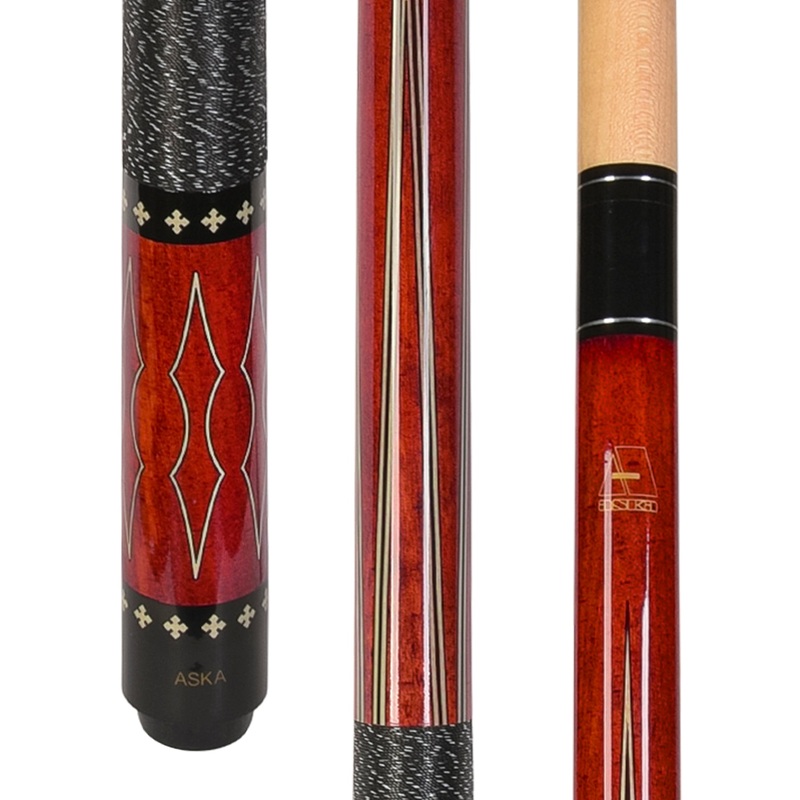 ASKA Pool Cue L22, with Decal, 58", 5/16x18 Joint, 13mm Leather Tip, L22