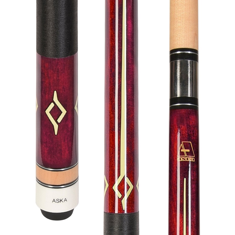 ASKA Pool Cue L7, with Decal, 58", 5/16x18 Joint, 13mm Leather Tip, L7