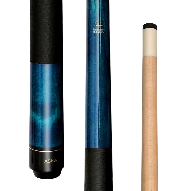 ASKA Pool Cue LEC36 Blue, 36" Stick,