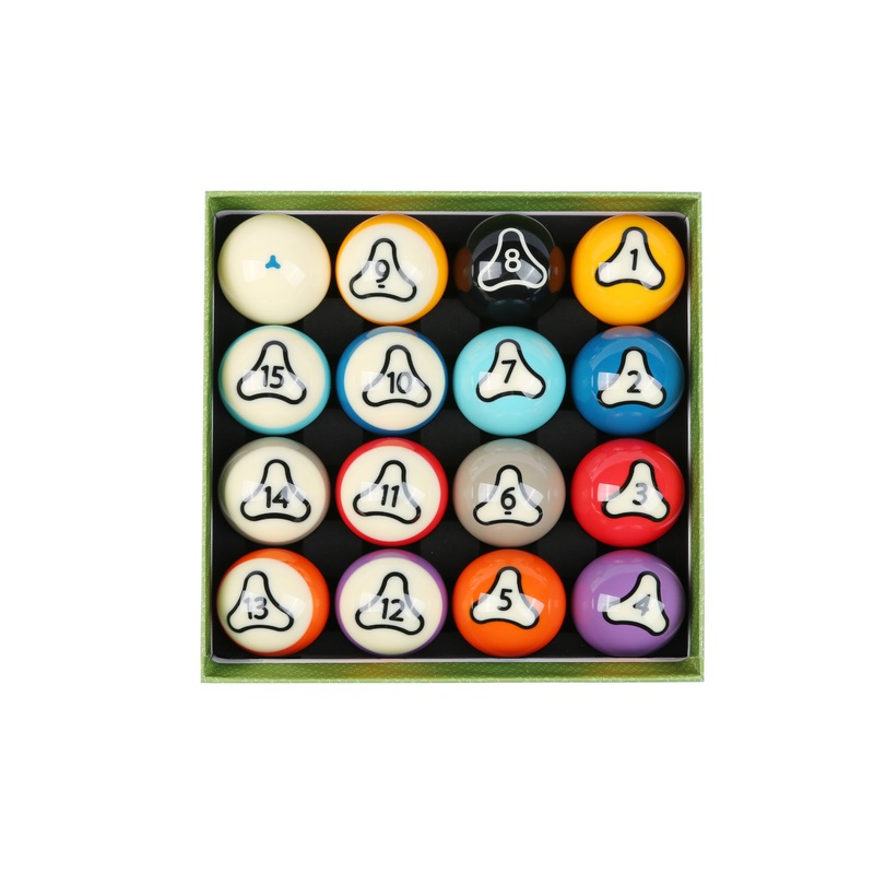 Grade A Pool Boston Numbered Balls Set, 16 Balls Including a Cue Ball, 2 1/4 inch, PB14