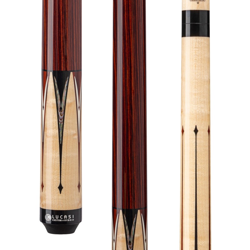 Lucasi Custom Natural Birdseye Maple & Black/White Mother of Pearl Inl (LZC63)