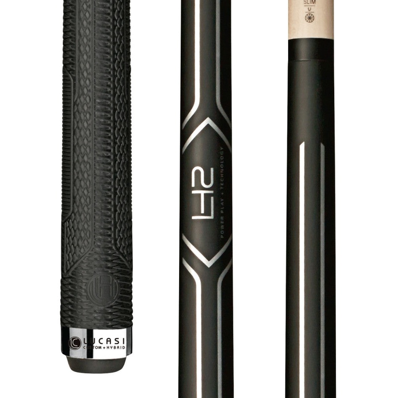 Lucasi Hybrid Matte Black LH2 Cue with Sport G5 Grip (LHC14)
