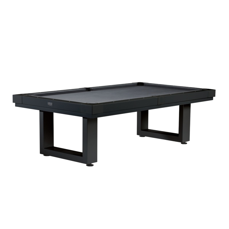 Lanai 8' Outdoor Pool Table (Obsidian Black) (LANAIBLACKGREYCLOTH-DTCKIT)