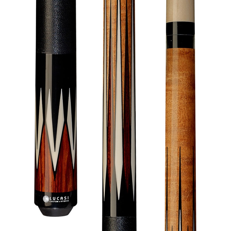 Lucasi Custom Antique Birdseye & Cocobolo/Black Cue with Black Linen Wrap (LZC37)