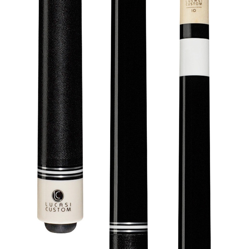 Lucasi Custom Midnight Black Cue with Black Linen Wrap (LZCB5)