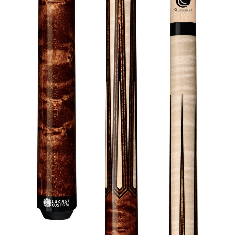 Lucasi Custom Walnut Stained Maple Sneaky Pete Wrapless Cue (LZSP2)
