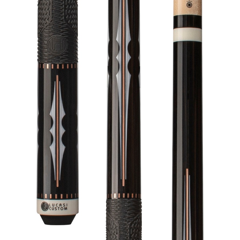 Lucasi Hybrid Black/Imitation Bone & Rose Gold Cue with Fusion G5 Grip (LHF68)