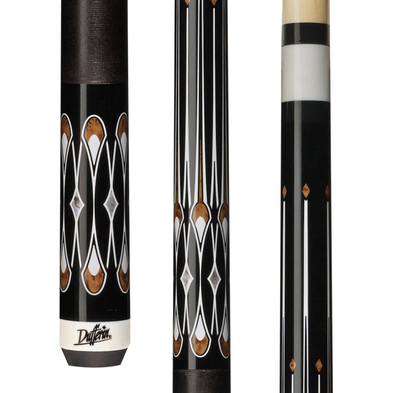 Dufferin Black & Curly Maple Cue with Black Linen Wrap (D-SE22)