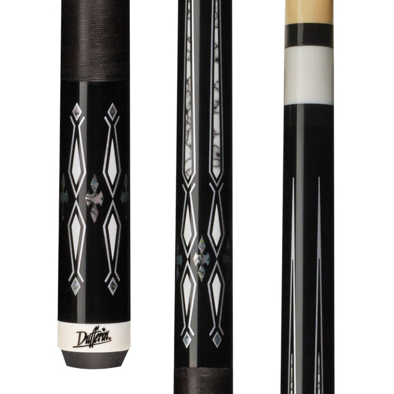 Dufferin Black & White Cue with Black Linen Wrap (D-SE23)