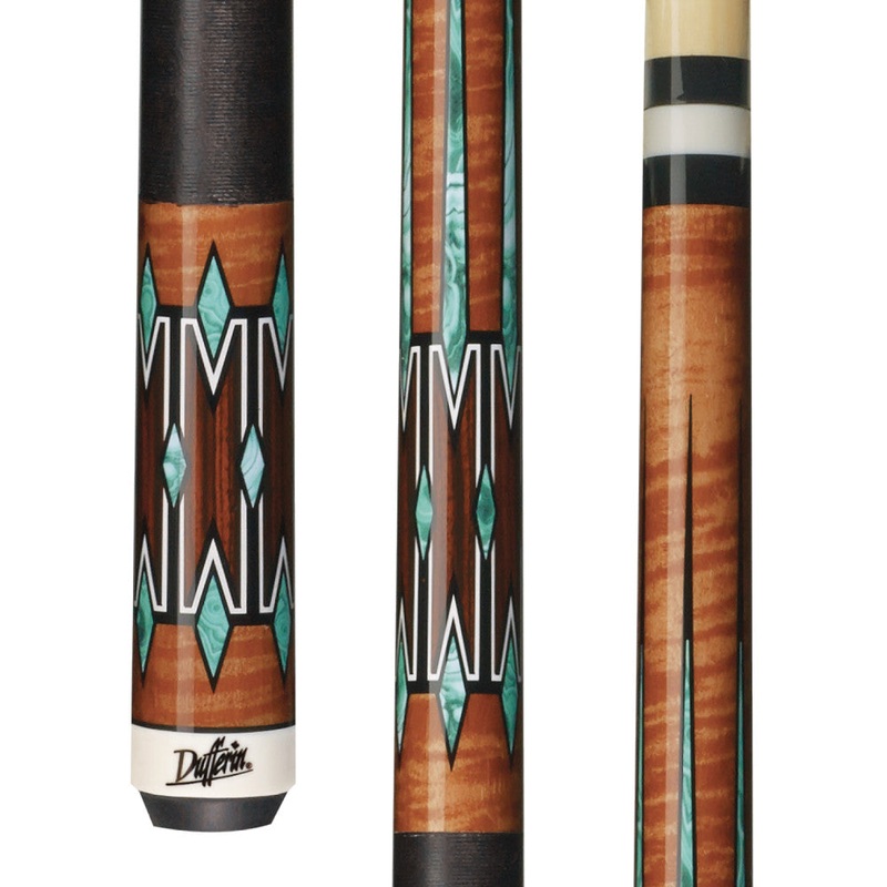 Dufferin Curly Maple & Green Malachite with Black Linen Wrap (D-SE20)