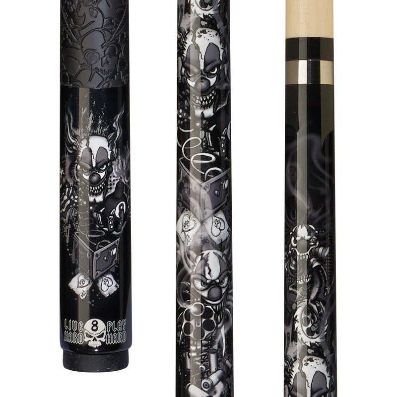 Players Demented Clowns Sport Grip Cue (D-CN)