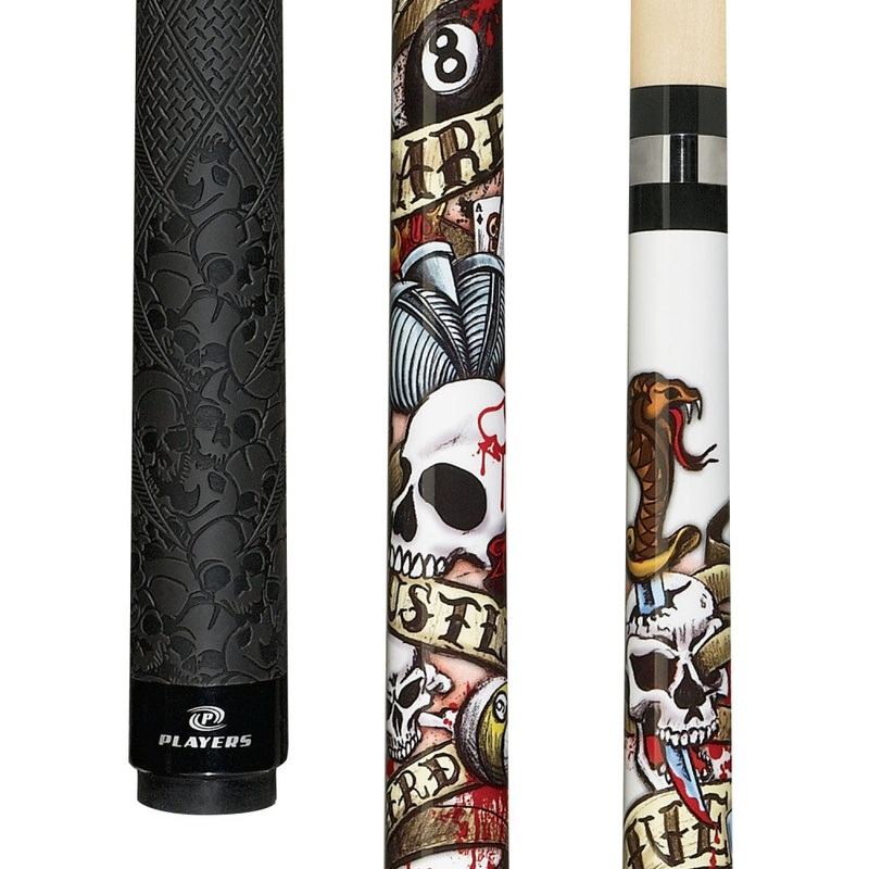 Players Live Hard Hustle Hard Sport Grip Cue (D-LH)