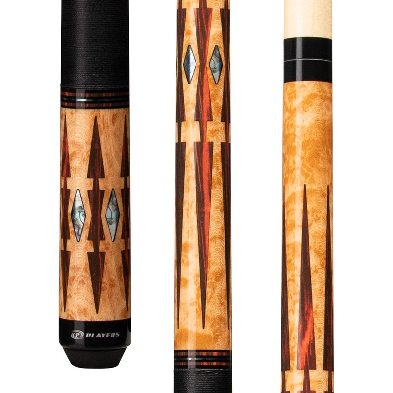 Players Antique Maple & Cocobolo Cue with Black Linen Wrap (E2330)