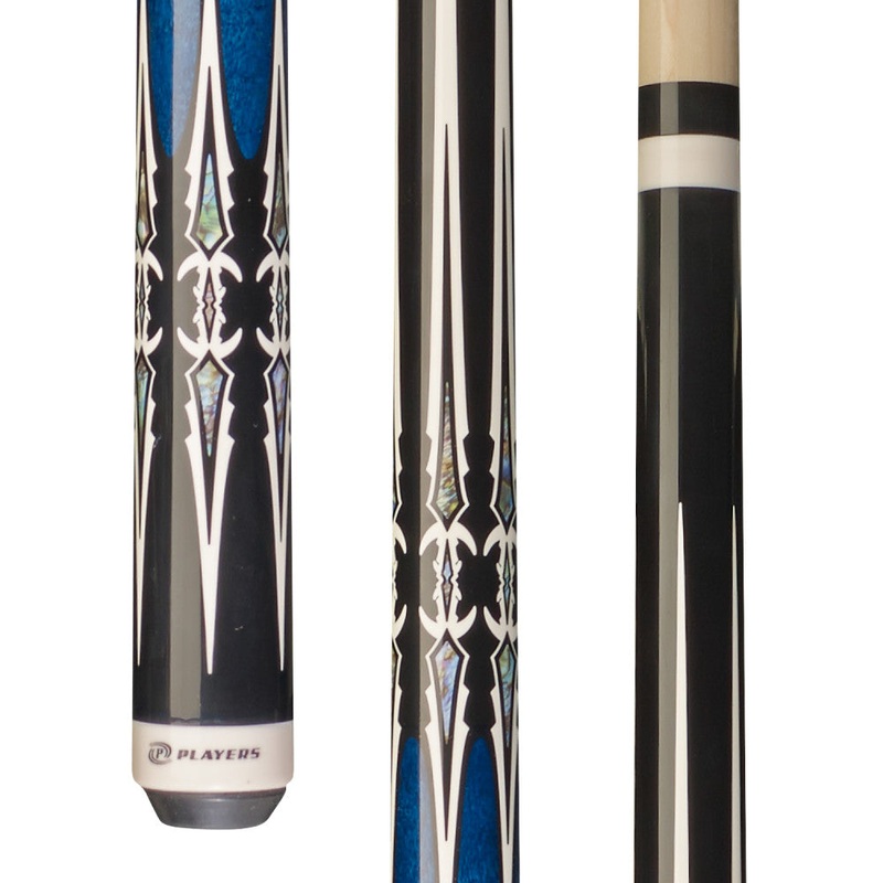 Players Black & Blue Wrapless Cue (G-4113)