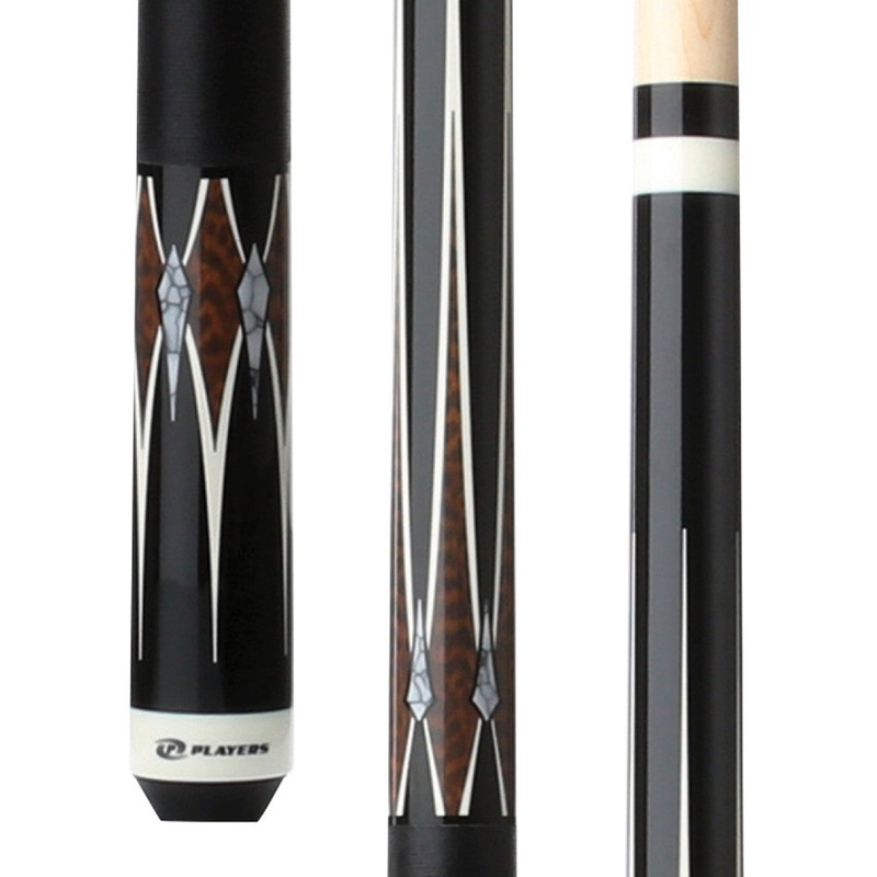 Players Black & Snakewood Cue with Black Linen Wrap (G3400)