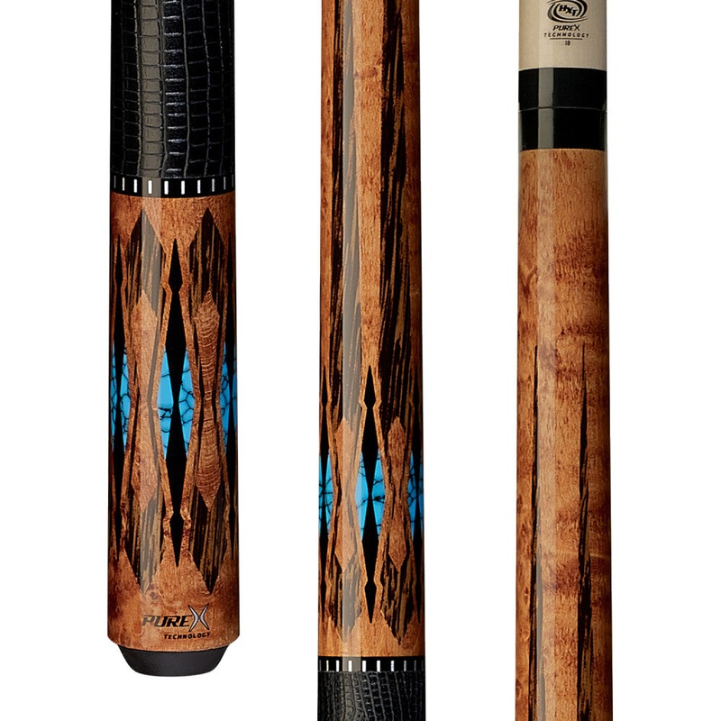 Pure X Antique Birdseye/Black Palm with Blue Recon with Embossed Leather Wrap (HXTE2)