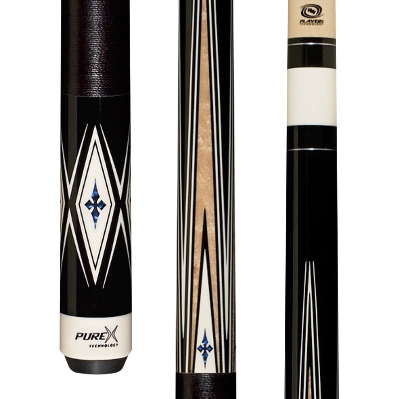 Pure X Black/Natural Maple with Cobalt Blue Cue with Black Linen Wrap (HXT99)