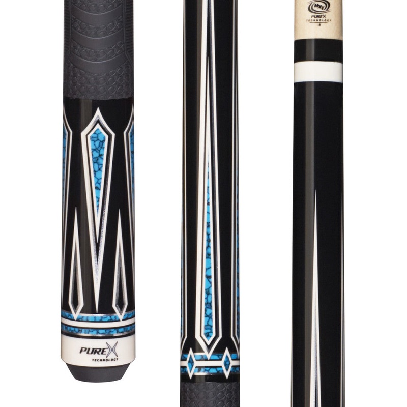 Pure X Black with Blue Recon Cue with MZ Grip (HXT62)