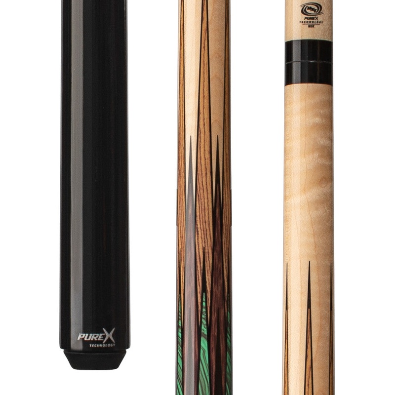 Pure X Curly Maple Sneaky Pete with Bocote Wrapless Cue (HXTSN2)