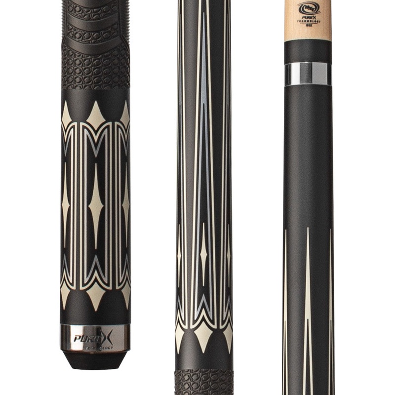 Pure X Matte Black & Imitation Bone Cue with MZ Grip (HXT103)
