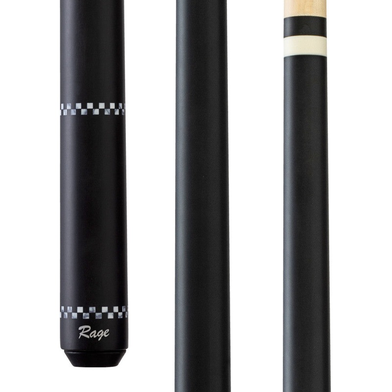 Rage Black Checkers Wrapless Cue (RG01)