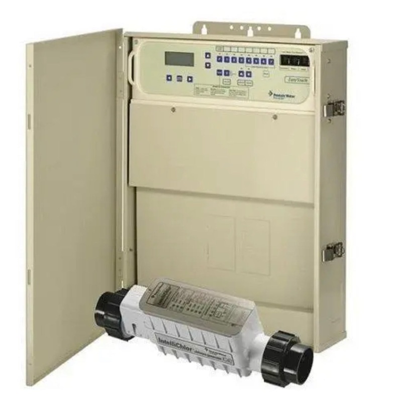 Pentair 520593. EasyTouch Systems With IntelliChlor Transformer and Salt Cell, EasyTouch 4PSC-IC40 Single Body (includes SCG integration & IC40 cell). Trade Grade.