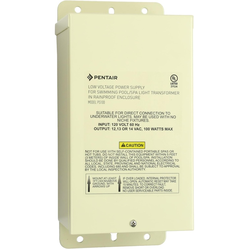 Pentair | 619962 | GloBrite Color Changing LED Pool Light Transformer  120V, 100W | Compatible with IntelliCenter & Color Sync Controllers