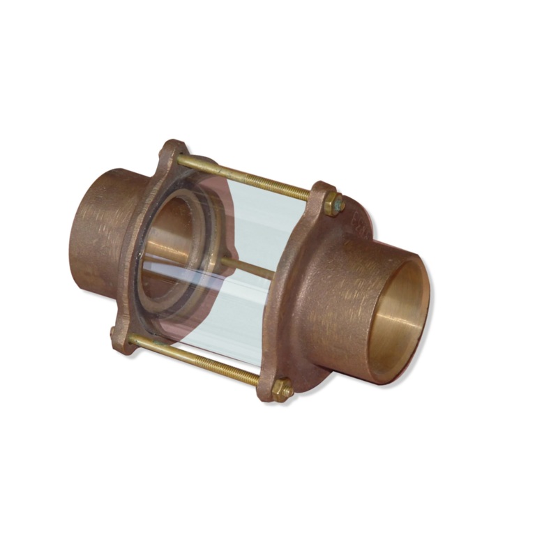 Afras Brass In-line Sweat Sight Glass Assembly