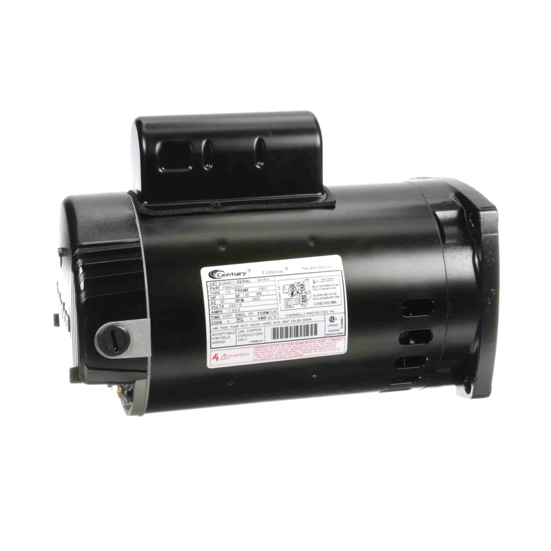 Century | B2848V1 | 1HP Pool Pump Motor  115/230V, 56Y Frame, Open Drip Proof (ODP)