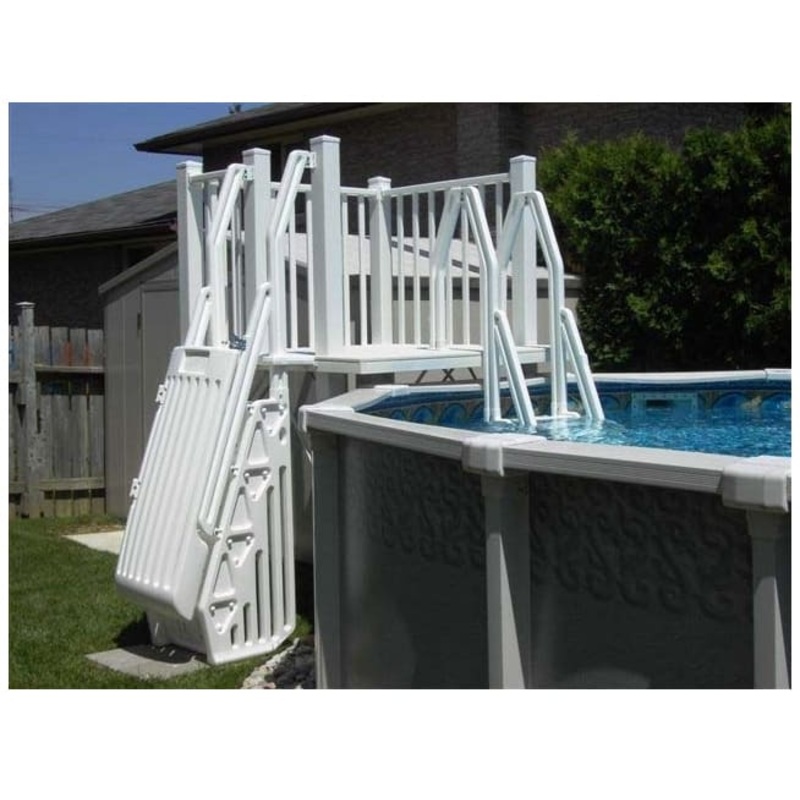 Vinyl Works SD-T 5' x 5' Resin Pool Deck Kit for A/G Pools w/ Steps