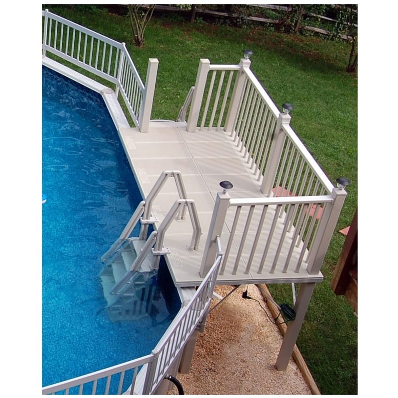 Vinyl Works RD-T 5' x 10' Resin Side Deck for Oval A/G Pools