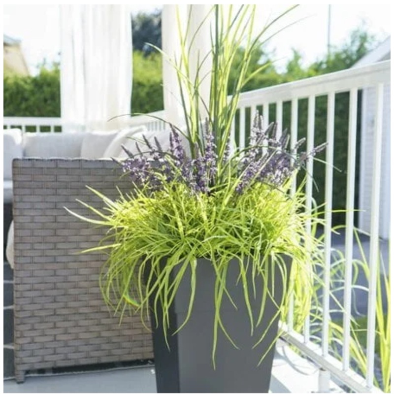 Artificial Lavender and Greenery Outdoor Flower Arrangement