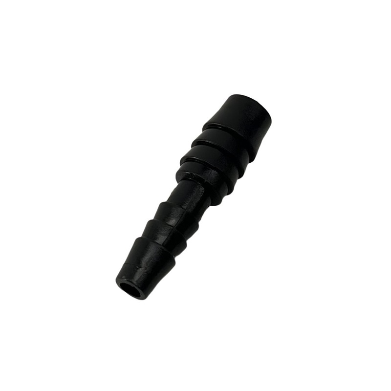 Reducer Coupling 1/4" X3/8" Barbed Black