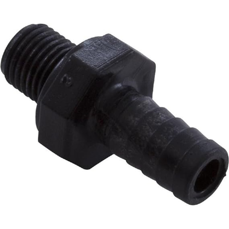 Adapter Male 3/8" Barb X 1/4" MPT Black