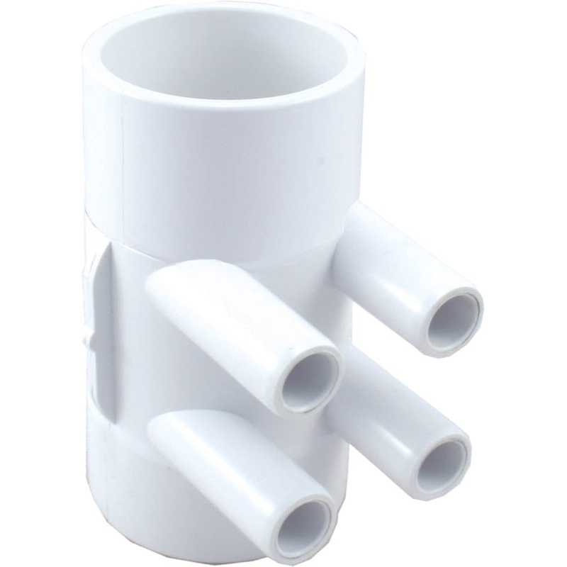 Manifold 2"Slip X 2"Slips X (4)3/4" Smooth Barb Ports