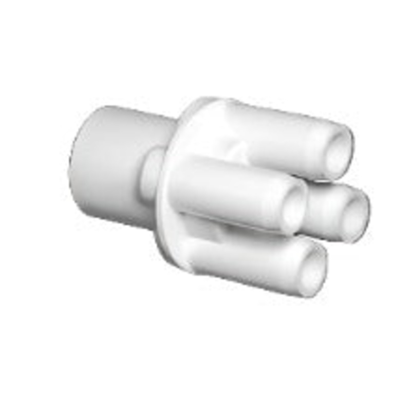 Manifold 1" slip x (4) 3/8" smooth barb ports