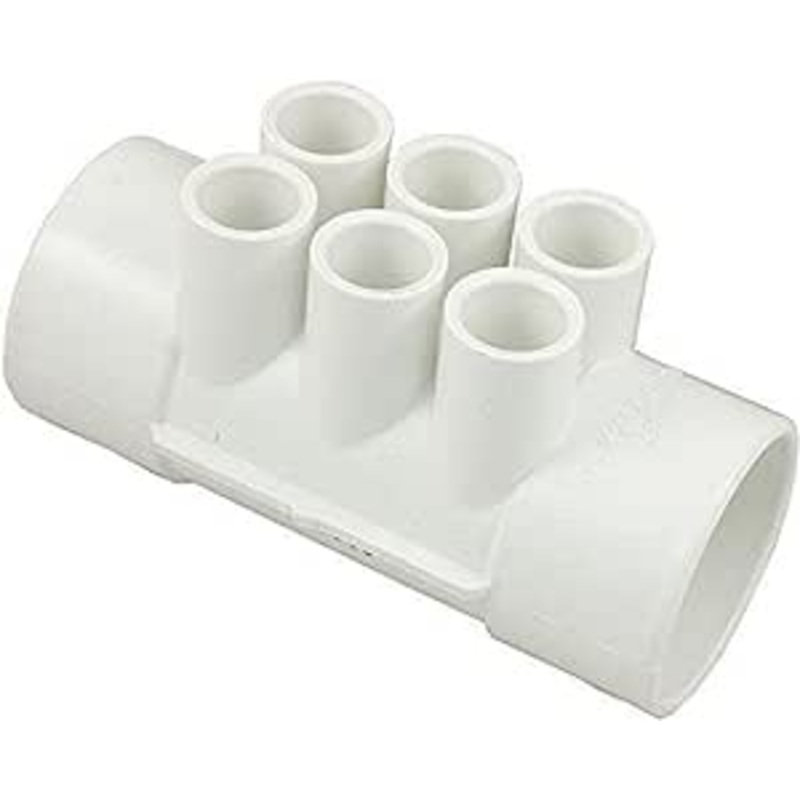 Manifold 2" Slip x 2" Slip x (6) 1/2" Slip Ports Flow Thru