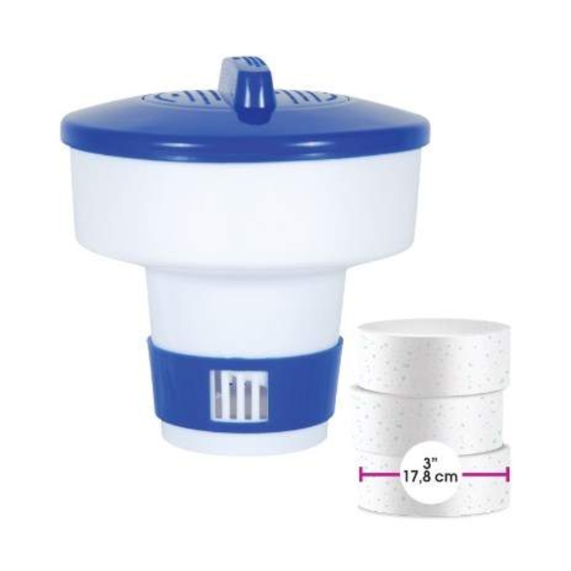 Chlorine/Bromine Puck/Tab Dispenser for Pools