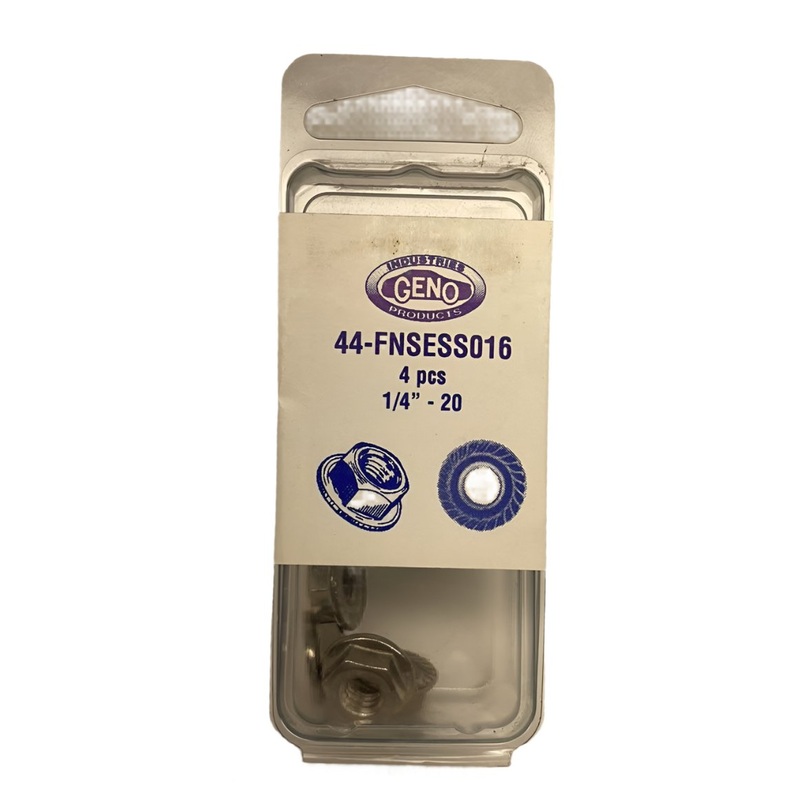 GENO HEX. FLANGE NUT SERRATED SS (44-FNSESS016)
