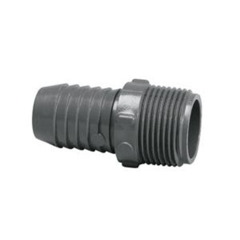 1436-007 Male Adapter BARBxMPT grey