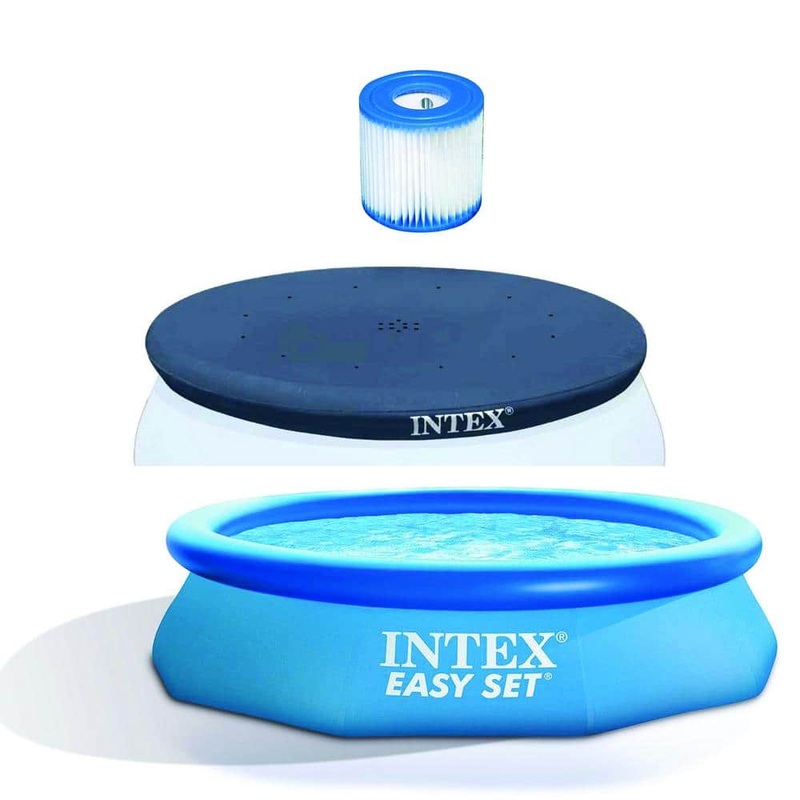 10 ft. x 120 in. Round Kiddie Pool Set Filter Replacement with Vinyl Pool Cover (6-Pack), 18.9 lbs. Product Weight
