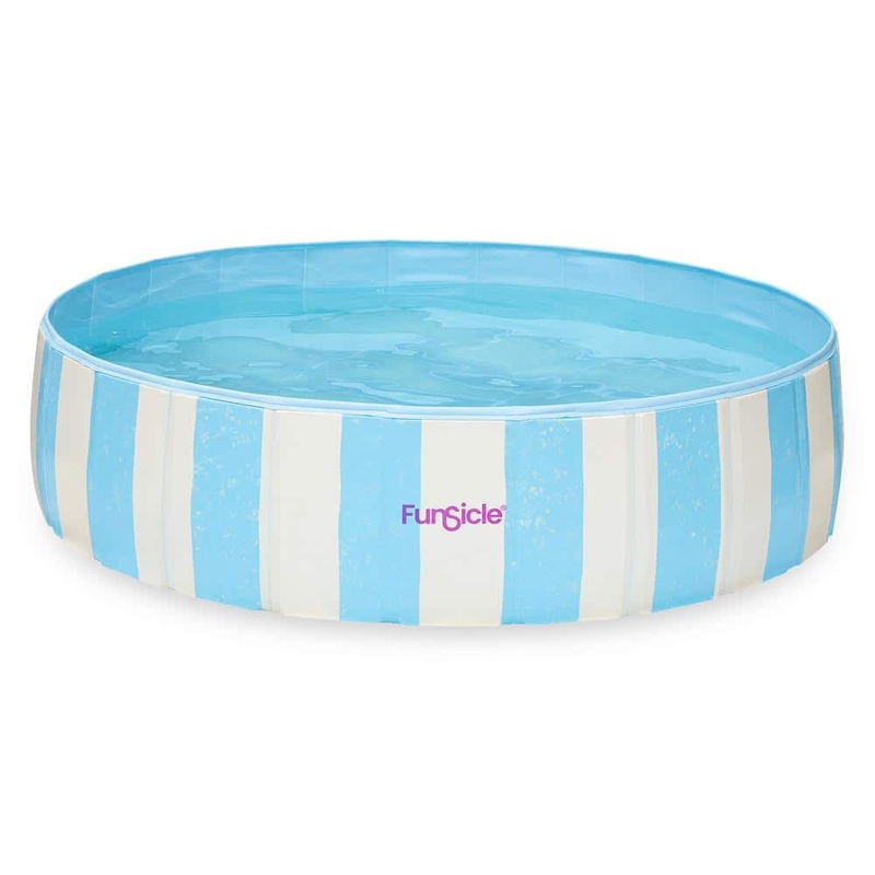 4 ft. x 4 ft. Round x 12 in. Deep Striped Fun Fold Pool