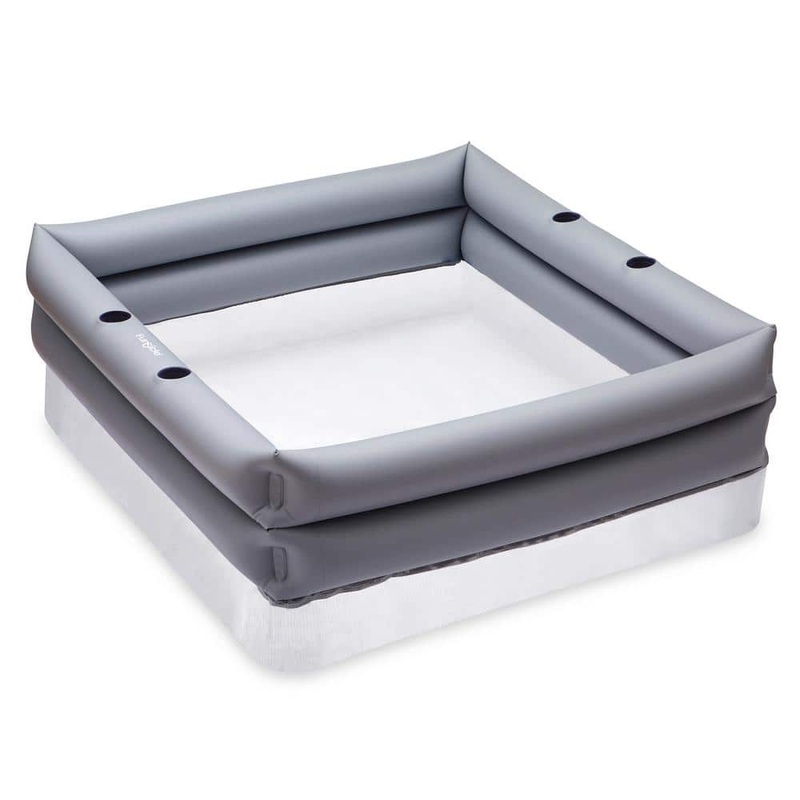66 in. x 62 in. x 21 in. Deep Rectangular Truck-Bed Inflatable Pool, Gray