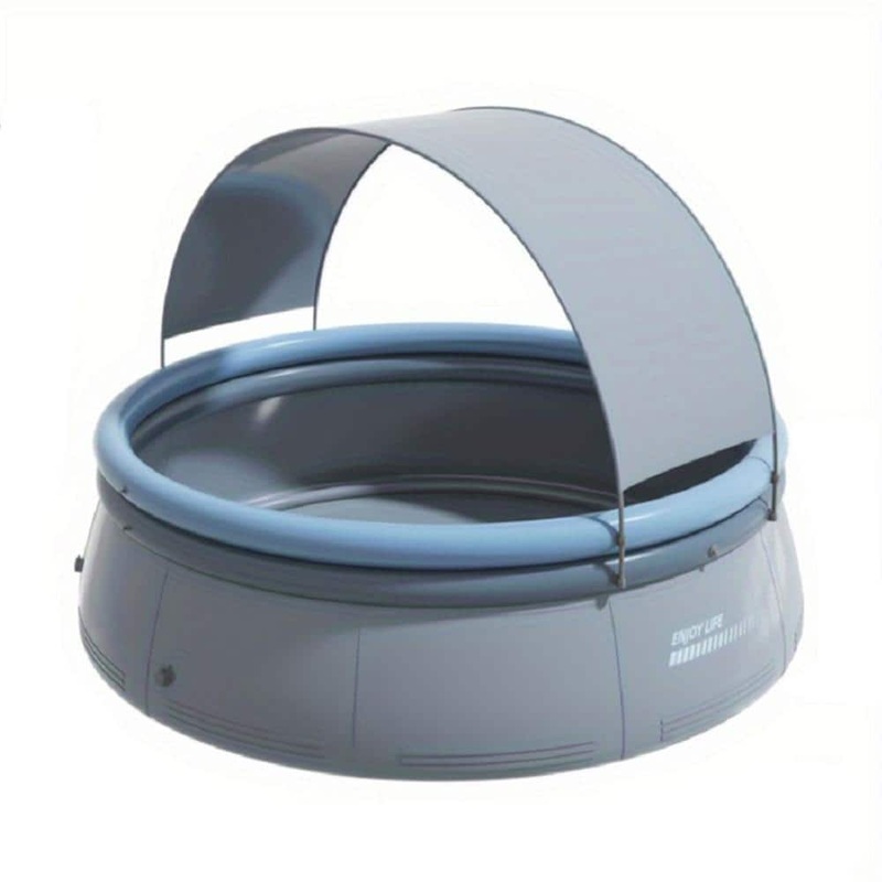 94.49 in. x 25.98 in. Outdoor Patio PVC Water Gray Inflatable Swimming Pool