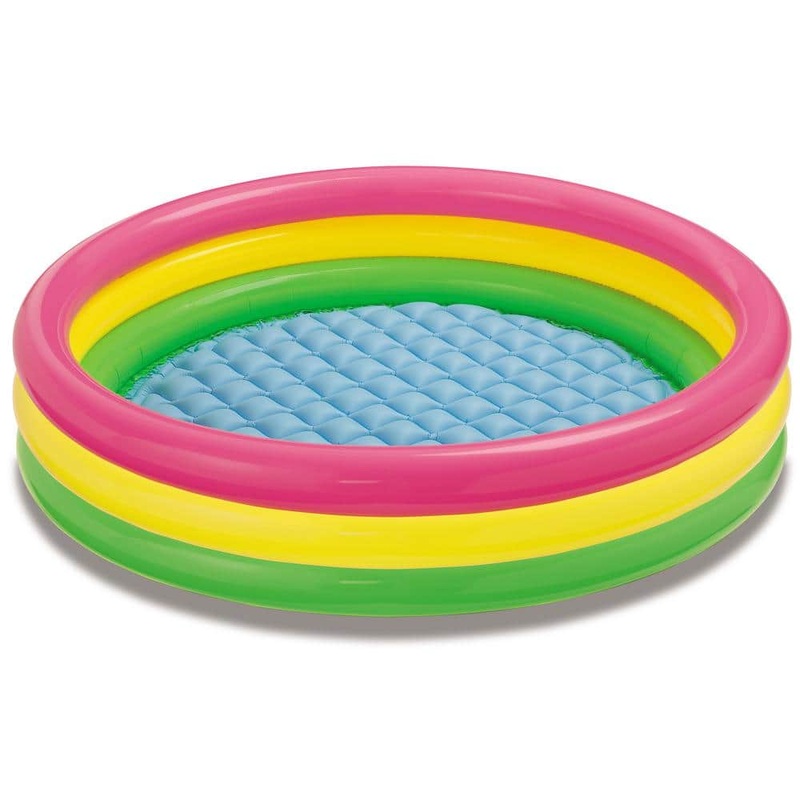 Sunset Glow 4 ft. Round 13 in. D Colorful Kid Inflatable Pool