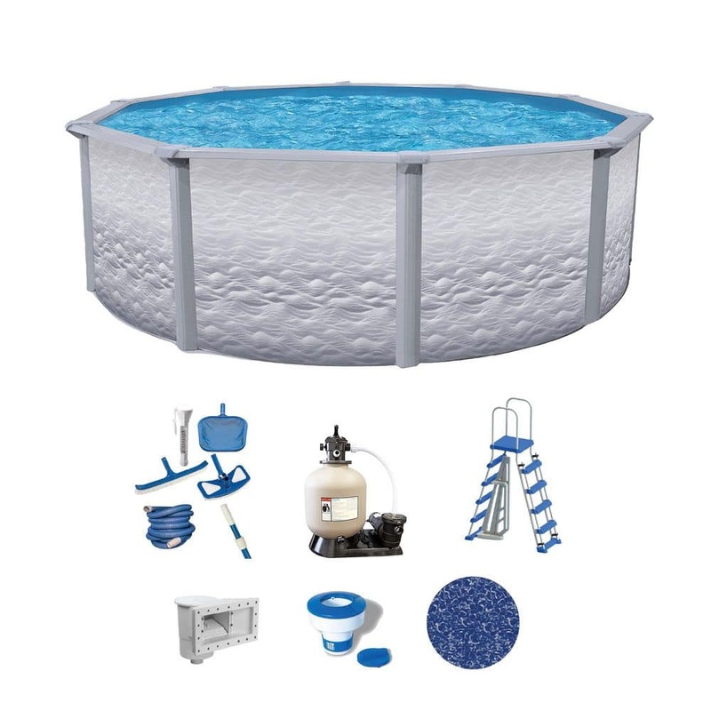 Liberty 27 ft. Round 52 in. Deep Hard Sided Above Ground Standard Pool Package