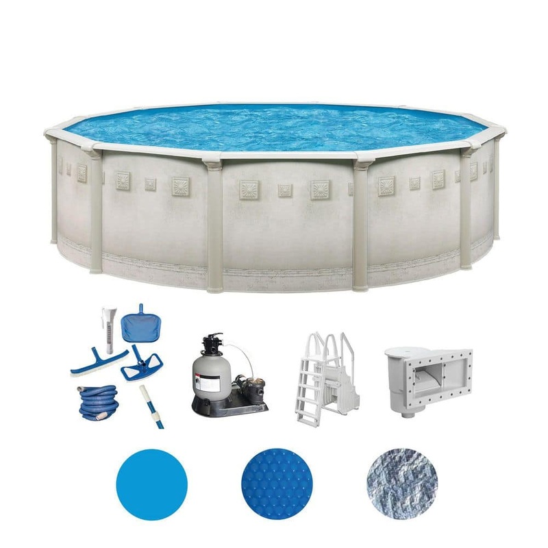 Palisades 30 ft. Round 52 in. Deep Above Ground Hard Sided Deluxe Pool Package