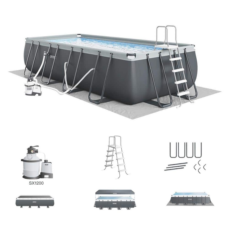 Ultra XTR 18 ft. x 9 ft. Rectangular 52 in. Deep Hard Sided Above Ground Pool Set with Pump